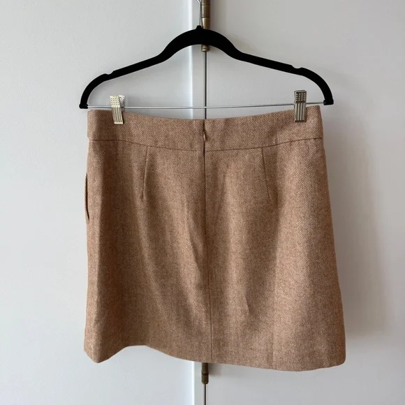 J. Crew Tan Wool Blend Skirt NWOT - Picture 4 of 6